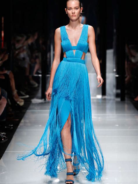 versace 2005 blue dress|Versace dresses for women.